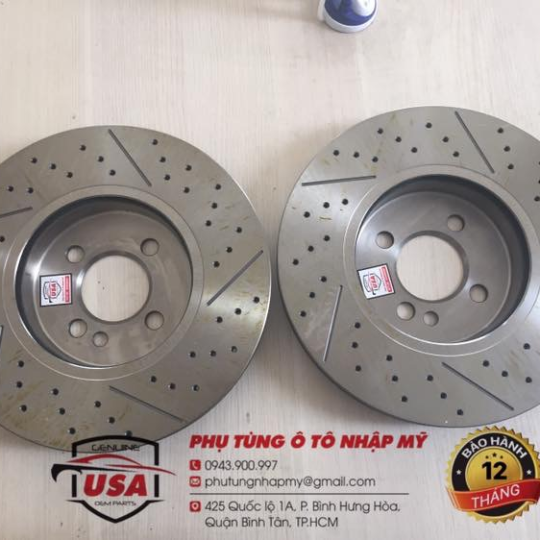 Đĩa Thắng JCW cho   Mini Cooper R56 -2013 ( loại có lỗ thoát nhi