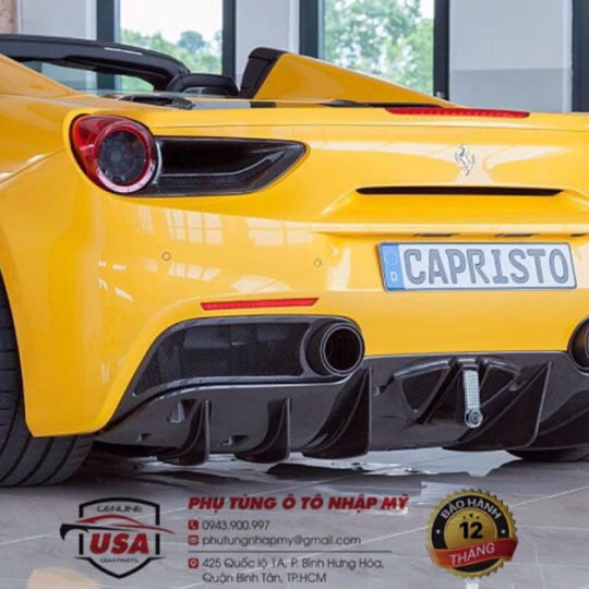 Ốp cản sau carbon Ferrari 488 - Rear Diffuser carbon  